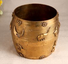 Handmade South Indian Brass Planter for Home Decor