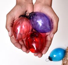 6 Pieces Multicolor Christmas Ornaments - Easter Eggs Decor Christmas Tree Ornaments 