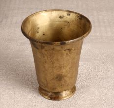 Vintage Handmade Brass Holy Glass for Home Decor