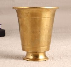Shiny South Indian Holy Water Glass Made of Finest Brass