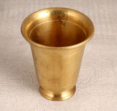 Golden Handmade Holy Glass Made of High-Quality Brass