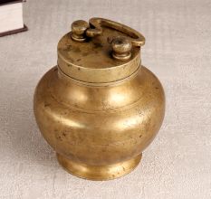Handmade Brown Ganga Jali Pot Made of High-Quality Brass