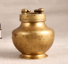 Handmade Brown Ganga Jali Pot Made of High-Quality Brass
