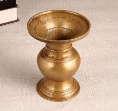 Vintage Handmade Brass Holy Pot for Flower Decoration