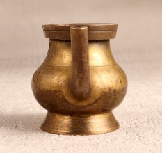 Small Brass Water Pot with Spout for Prayer and Decor