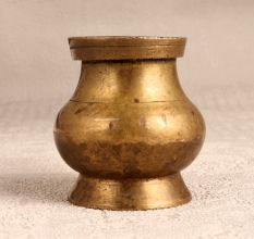 Small Brass Water Pot with Spout for Prayer and Decor