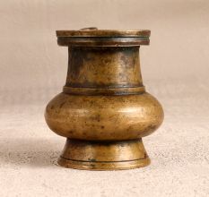 Vintage South Indian Brass Sagar Pot with Spout for Decor