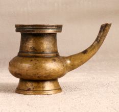 Vintage South Indian Brass Sagar Pot with Spout for Decor