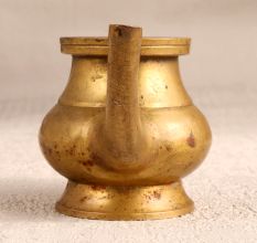 Antique Brown Finest Brass Water Pot with Spout for Prayer
