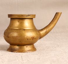 Antique Brown Finest Brass Water Pot with Spout for Prayer