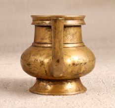 Vintage Sturdy Brass Water Pot with Spout for Decoration