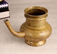 Elegant Brown Water Pot with Spout Made of Finest Brass
