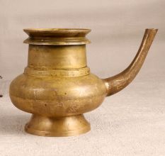 Elegant Brown Water Pot with Spout Made of Finest Brass