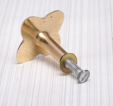 Golden and White Mother of Pearl Knob for Cupboard