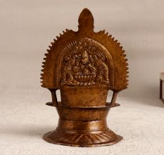 Handcrafted Vintage Brass Gajlaxmi Oil Lamp for Home Decor