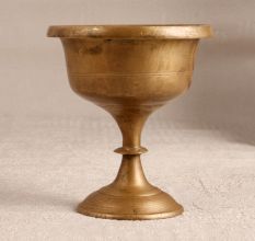 Elegant Brown Finest Brass Kumkum Cup for Prayer Room