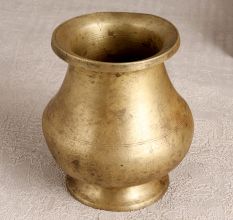 Vintage Finish Holy Water Pot Made of Brass for Decoration
