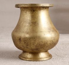 Vintage Finish Holy Water Pot Made of Brass for Decoration