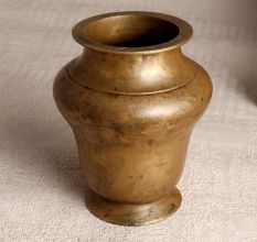 Finest Brass Holy Water Pot in South Indian Art for Prayer
