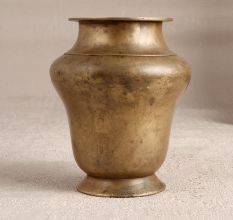 Finest Brass Holy Water Pot in South Indian Art for Prayer