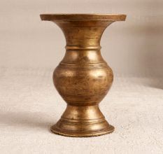 Handmade South Indian Brass Flower Pot in Unique Shape