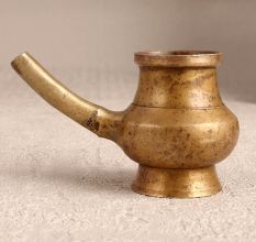 South Indian Art Brass Water Pot with Spout for Prayer