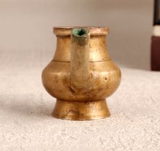 South Indian Art Brass Water Pot with Spout for Prayer