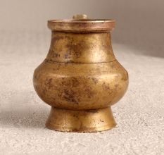 South Indian Art Brass Water Pot with Spout for Prayer