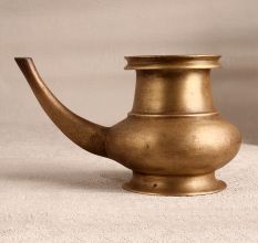 Elegant Brown South Indian Holy Water Pot Made of Brass