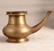 Elegant Brown South Indian Holy Water Pot Made of Brass