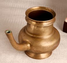 Sturdy Finest Brass Holy Water Pot with Spout for Decor