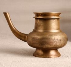 Sturdy Finest Brass Holy Water Pot with Spout for Decor