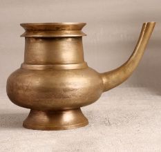 Sturdy Finest Brass Holy Water Pot with Spout for Decor