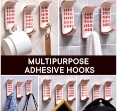 Ceramic Red Check Adhesive Hooks for Painted Walls