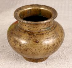 Handmade Vintage Brass Water Pot for Auspicious Occasions