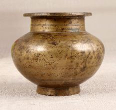 Handmade Vintage Brass Water Pot for Auspicious Occasions
