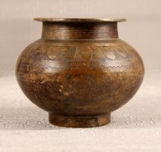 Vintage Engraved Holy Water Pot Made of Finest Brass