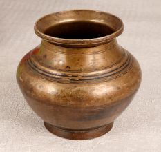 Elegant Brown Holy Water Pot Made of High-Quality Brass