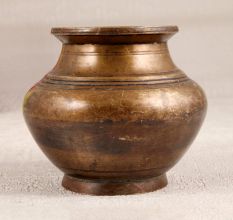 Elegant Brown Holy Water Pot Made of High-Quality Brass
