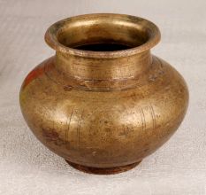 Traditional Handcrafted Brass Holy Water Pot for Flower Decoration