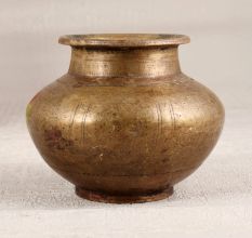 Traditional Handcrafted Brass Holy Water Pot for Flower Decoration
