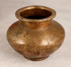 Vintage Handmade Brass Holy Water Pot in Antique Finish