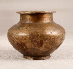 Vintage Handmade Brass Holy Water Pot in Antique Finish