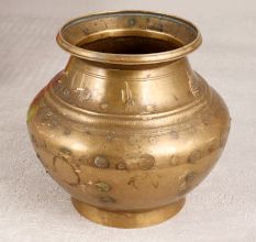 Traditionally Handmade Brass Holy Water Pot from Himachal