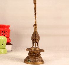 Beautiful Premium Brass Peacock Statue in South Indian Art