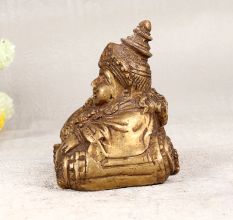 Nepalese Art Finest Brass Statue of Lord Kuber for Home Decor