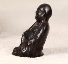 Handmade Dark Finish Laughing Buddha Made of Finest Brass