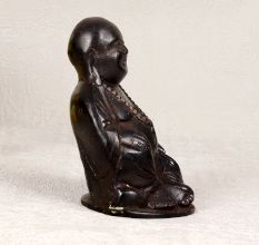 Handmade Dark Finish Laughing Buddha Made of Finest Brass