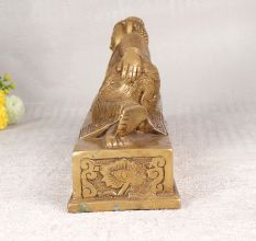Handmade Brown Finish Lord Buddha Brass Statue for Decor