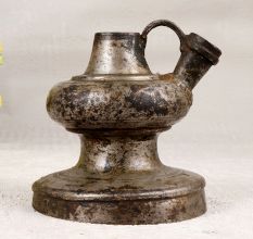 Gray Finish Finest Brass Hookah Base for Indoor Decoration